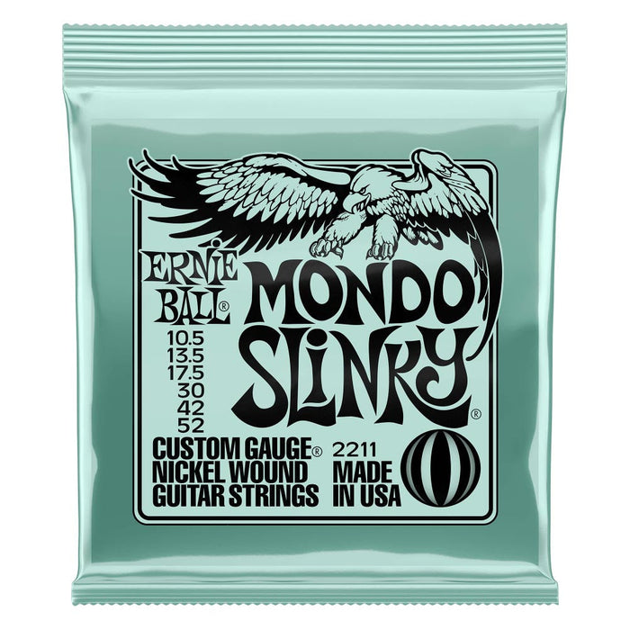 Cuerdas para guitarra eléctrica Ernie Ball 10.5-52 Mondo Slinky entorchadas en níquel