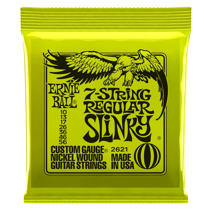 Cuerdas para guitarra eléctrica de siete cuerdas Ernie Ball 10-56 Regular Slinky Nickel Wound