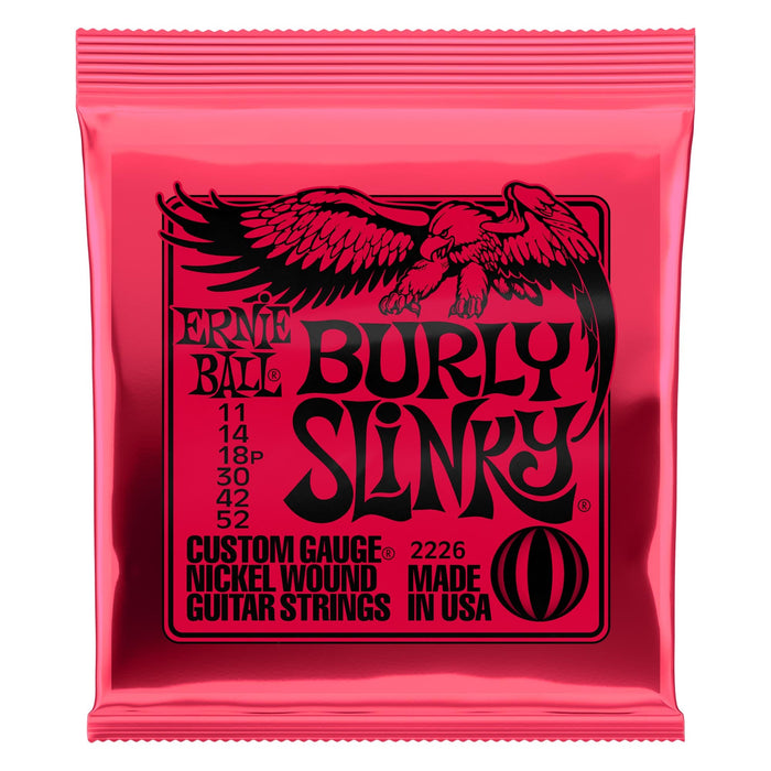 Cuerdas para guitarra eléctrica Ernie Ball 11-52 Burly Slinky entorchadas en níquel