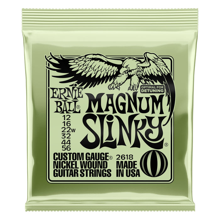 Cuerdas para guitarra eléctrica Ernie Ball 12-56 Magnum Slinky entorchadas en níquel