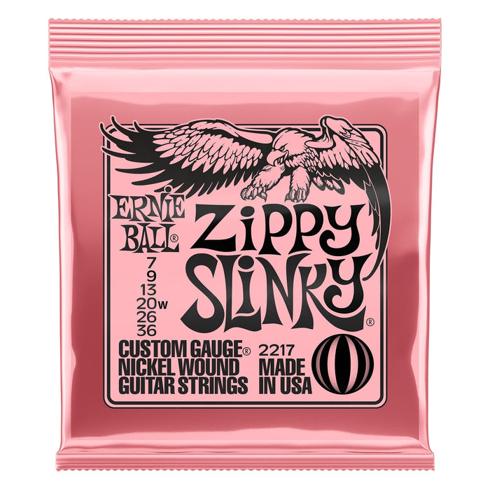 Cuerdas para guitarra eléctrica entorchadas en níquel Ernie Ball 7-36 Zippy Slinky