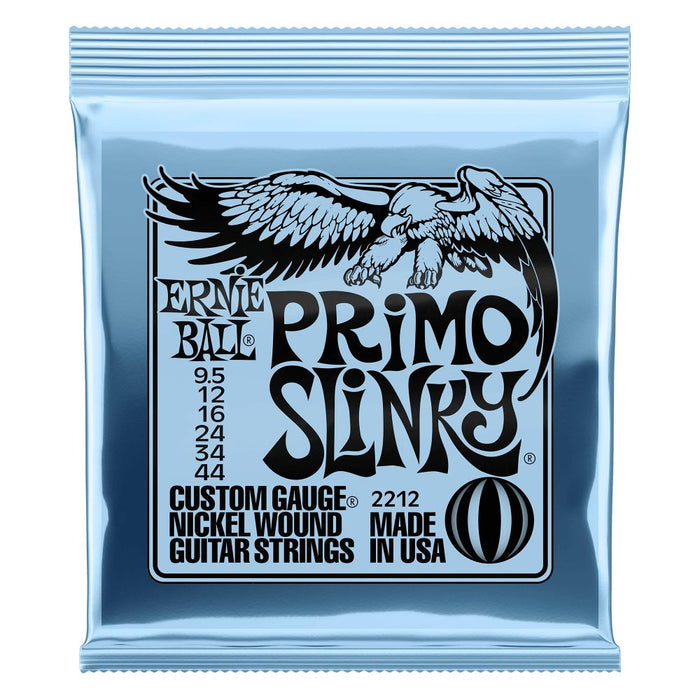 Cuerdas para guitarra eléctrica Ernie Ball 9.5-44 Primo Slinky entorchadas en níquel