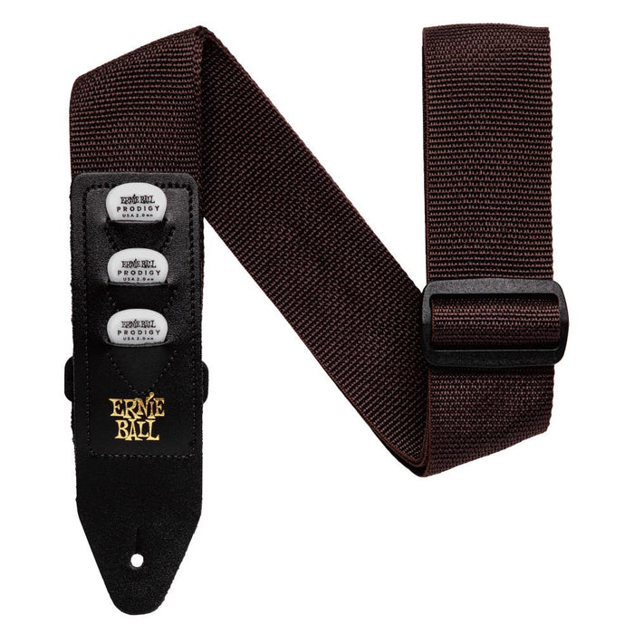 Ernie Ball Pickholder Polypro Strap Brown