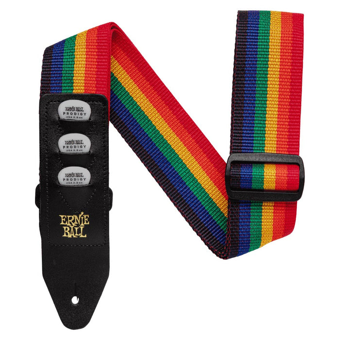 Ernie Ball Pickholder Polypro Strap Rainbow