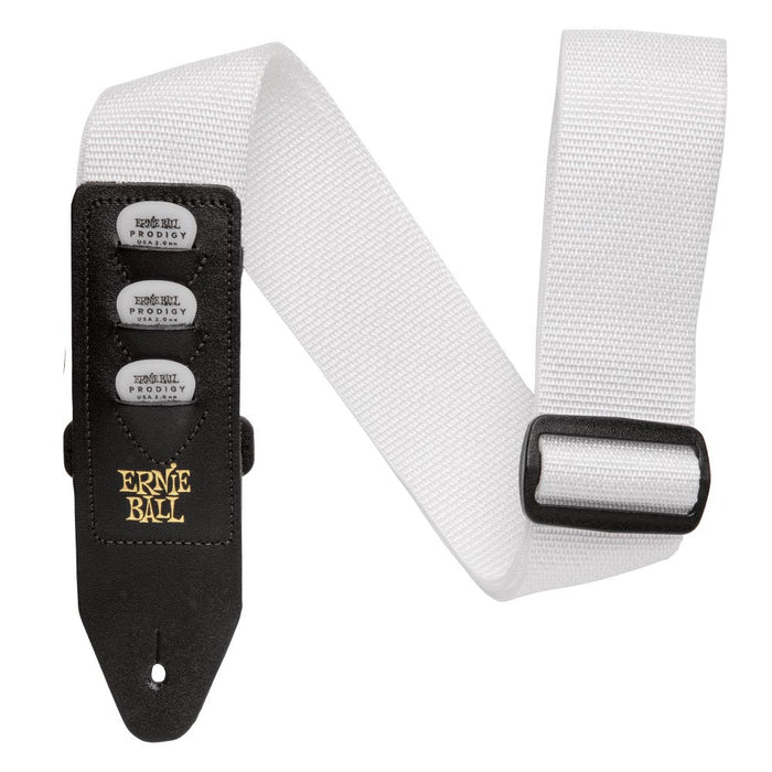 Ernie Ball Pickholder Polypro Strap White