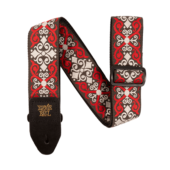 Ernie Ball Red Trellis Jacquard Strap