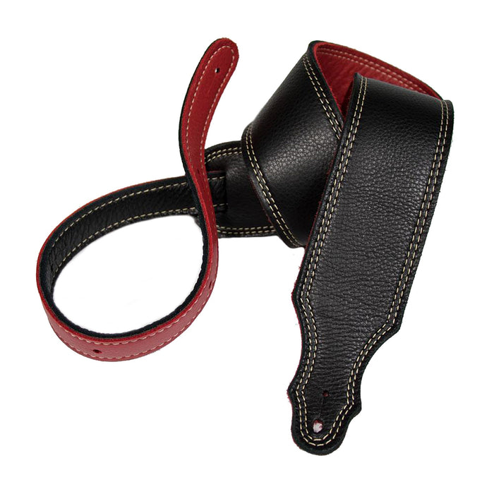 Franklin Strap 2.5 inch 3 Ply Reversible Garment Leather / Black / Red