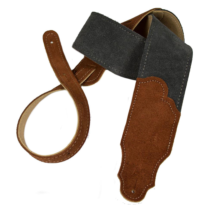 Franklin Strap 2.5 inch Gray Suede with Rust Suede Ends