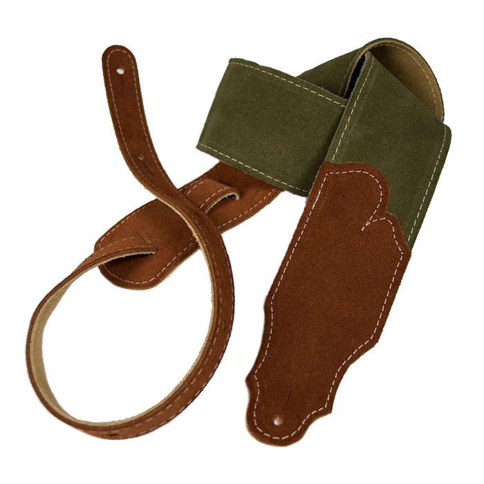 Franklin Strap 2.5 inch Olive Suede with Rust Suede Ends