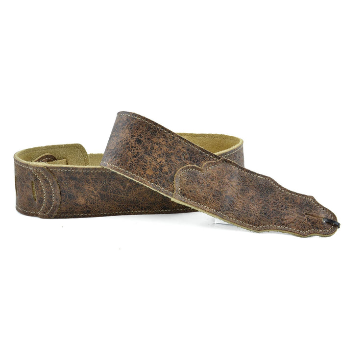 Franklin Strap 2.5 inch Original Distressed Leather Roadhouse Strap - Chocolate