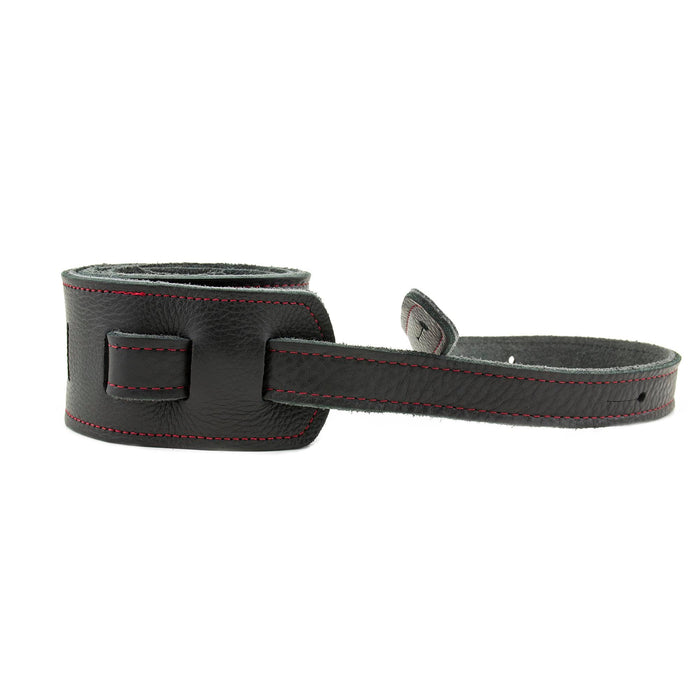 Franklin Strap 2.5 inch Original Black Glove Straps Red Stitching