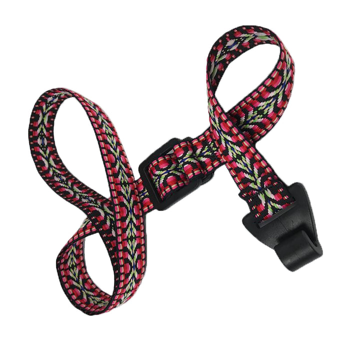 Franklin Strap Red Ukulele Strap Folk Weave Pattern