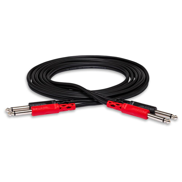 Hosa 2M Stereo Interconnect Dual Cable 1/4" TS To Same