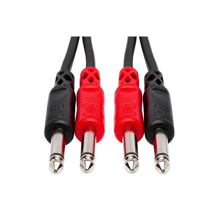 Hosa 2M Stereo Interconnect Dual Cable 1/4" TS To Same