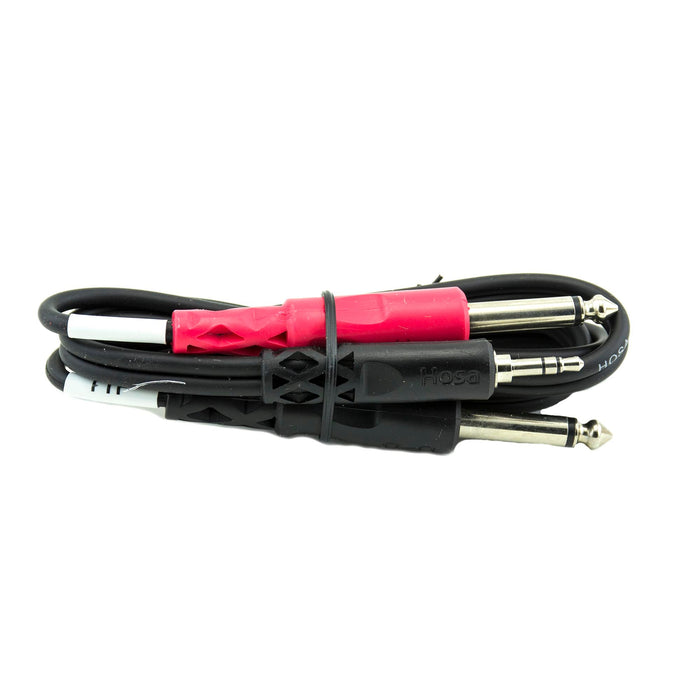 Hosa 3ft Y Cable 3.5mm TRS - 1/4" TS