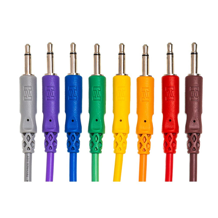 Cables de conexión no balanceados Hosa de 6 pulgadas, TS de 3,5 mm a TS, paquete de 8