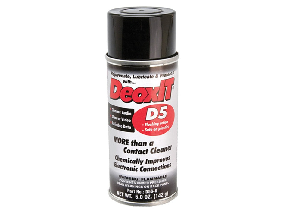 Hosa D5S-6 CAIG DeoxIT 5% Spray Contact Cleaner 5 oz.l