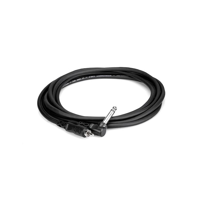 Hosa Cable 1/4" TS RA - RCA 3ft