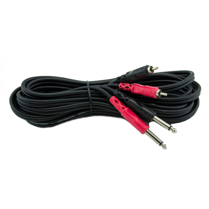 Hosa Dual Cable 1/4" TS - RCA 6M