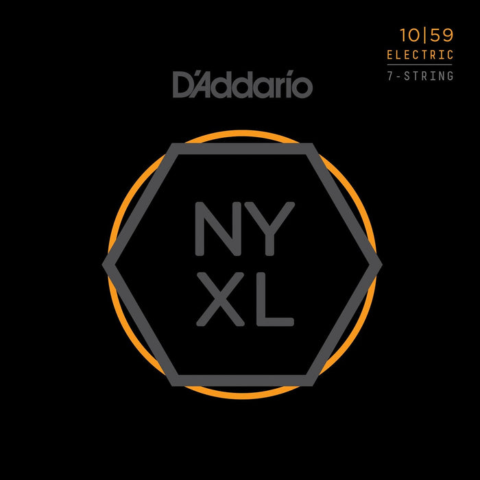 Cuerdas eléctricas DAddario 10-59 NYXL Regular Light de 7 cuerdas entorchadas en níquel